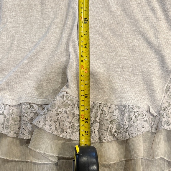 Style & Co. Beige Lace Trim Long Sleeve Top - Picture 6 of 10